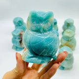 11 Pieces Caribbean Calcite Owl Carving -Wholesale Crystals