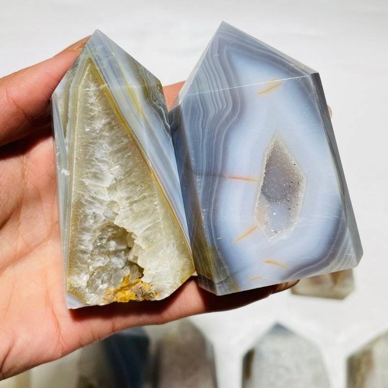 11 Pieces Geode Druzy Agate Tower - Wholesale Crystals