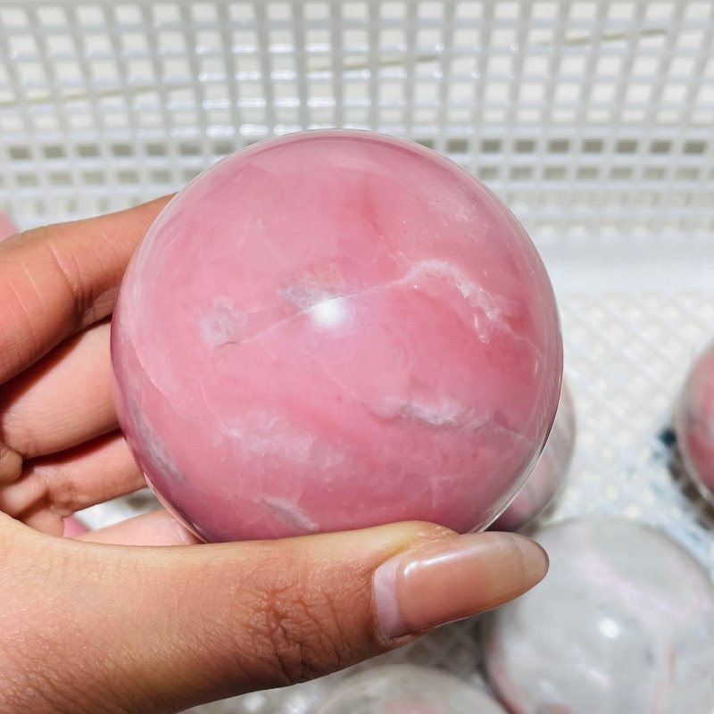 11 Pieces Natural Pink Opal Spheres - Wholesale Crystals