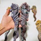 11 Pieces Ocean Jasper Seahorse Carving -Wholesale Crystals