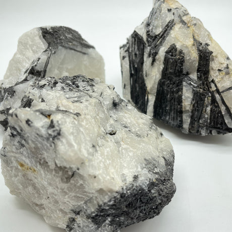 Large Raw Black Tourmaline With Quartz -Wholesale Crystals