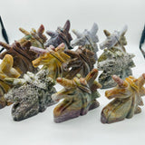 12 Pieces Beautiful Ocean Jasper Unicorn Carving -Wholesale Crystals