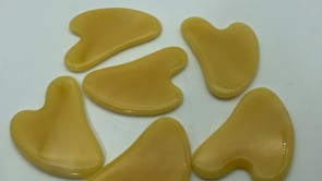 Yellow Smelting Stone Quartz Gua Sha Facial Tool Yellow Smelting Stone Quartz Guasha Board for SPA Wholesale