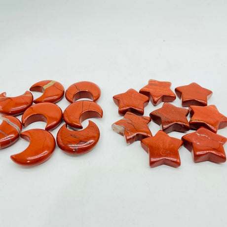 1.2in (3cm) Red Jasper Star Moon Wholesale -Wholesale Crystals