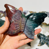 13 Pieces Colourful Ocean Jasper Large Butterfly Carving -Wholesale Crystals