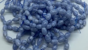 High Grade Blue Lace Agate Barrel Beads Bracelet Wholesale -Wholesale Crystals