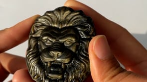 Gold Sheen Obsidian Lion Head Carving Wholesale -Wholesale Crystals