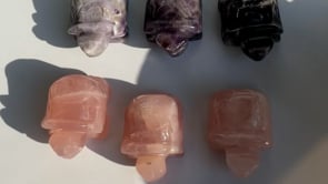4 Types 2in Tortoise Turtle Chevron Amethyst&Rose Quartz Carving Wholesale -Wholesale Crystals