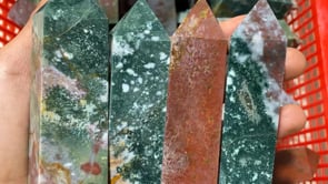 Ocean Jasper Four-Sided Tower Point Wholesale -Wholesale Crystals