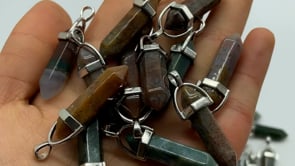 India Agate Double Point Pendant Wholesale