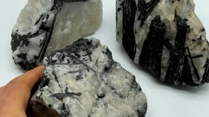 Large Raw Black Tourmaline With Quartz -Wholesale Crystals