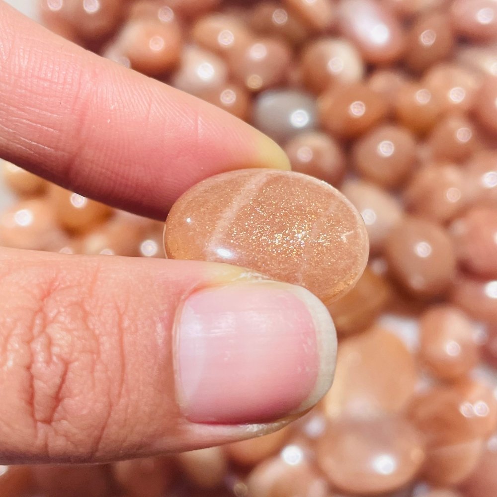 138 Pieces High Quality Sunstone Small Tumbled DIY Pendant -Wholesale Crystals