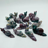 14 Pieces Ocean Jasper Snails Carving -Wholesale Crystals