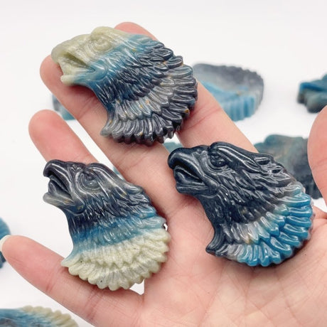 14 Pieces Trolleite Stone Eagle Head Carving -Wholesale Crystals