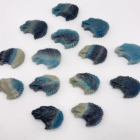 14 Pieces Trolleite Stone Eagle Head Carving -Wholesale Crystals
