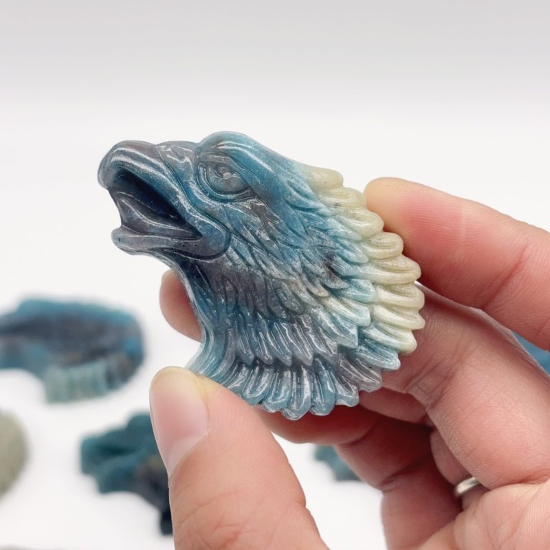 14 Pieces Trolleite Stone Eagle Head Carving -Wholesale Crystals