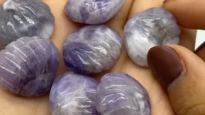 Chevron Amethyst Shell Carving Crystal Wholesale