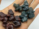 Moss Agate&Hematite Mini Elephant Carving Wholesale