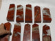 10 Pieces Red Jasper Fat Tower Points