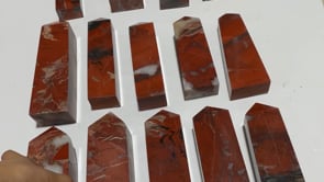 14 Pieces Red Jasper Tower Points