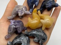 4Types Dolphin Carving Wholesale Chevron Amethyst & Sodalite -Wholesale Crystals