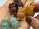 3 Types Mini Owl Carving Wholesale Green Aventurine & Red Obsidian -Wholesale Crystals