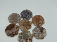 Sakura Agate Flower Carving Wholesale