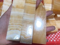 Yellow Calcite Fat Four-Sided Tower Point Wholesale