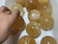 Yellow Calcite Spheres Ball Wholesale