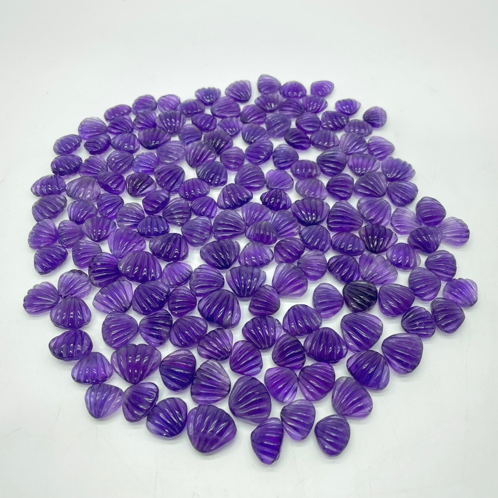 152 Pieces Mini Amethyst Shell Carving For DIY -Wholesale Crystals
