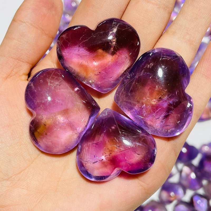 152 Pieces Small Ametrine Heart Crystal -Wholesale Crystals