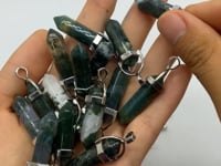 Moss Agate Double Points Pendant Crystal Wholesale -Wholesale Crystals