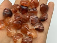 0.6in 1.5cm Fire Quartz Heart