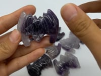 Chevron Amethyst Bat Carving Animal Wholesale -Wholesale Crystals