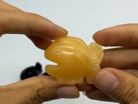 Piranha Carving Wholesale Obsidian & Yellow Calcite -Wholesale Crystals