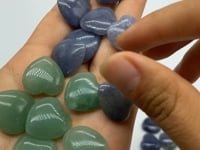 Green & Blue Aventurine Heart DIY Pendant Wholesale -Wholesale Crystals