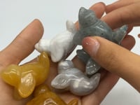Sea Lion Carving Wholesale Yellow Agate & White Agate Labradorite -Wholesale Crystals