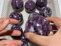 8 Pieces High Quality Spark Lepidolite Spheres -Wholesale Crystals