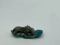 Caribbean Calcite Tiger Carving