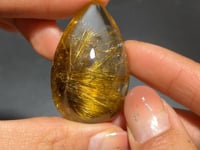 Spark Golden Rutile Teardrop Pendant -Wholesale Crystals