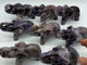 8 Pieces Beautiful Chevron Amethyst Elephant Carving -Wholesale Crystals