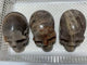 3 Pieces Moonstone Mixed Sunstone Skull Carving -Wholesale Crystals