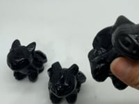 Large Obsidian Toothless Dragon Carving Wholesale -Wholesale Crystals