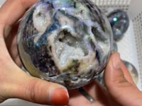 8 Pieces Geode Aura Sphalerite Sphere Ball