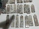 26 Pieces White Moss Agate Four-Sided Tower Points