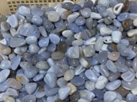 High Quality Stripe Blue Chalcedony Tumbled Wholesale -Wholesale Crystals