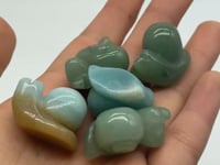 2Types Snail Carving Caribbean Calcite Green Aventurine Wholesale -Wholesale Crystals