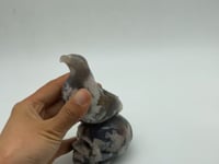 Sakura Flower Agate Bird Skull Carving