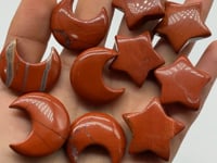 1.2in (3cm) Red Jasper Star Moon Wholesale -Wholesale Crystals