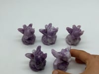 Lepidolite Garden Baby Dragon Carving Sculpture Wholesale -Wholesale Crystals